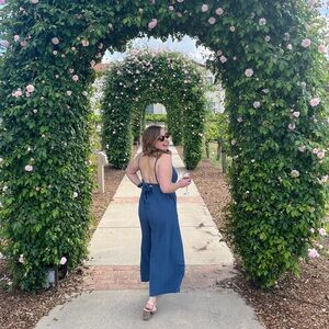 Lulus Denim low back jumpsuit